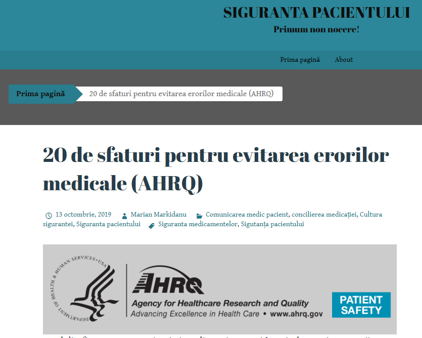 20 de sfaturi pentru evitarea erorilor medicale
